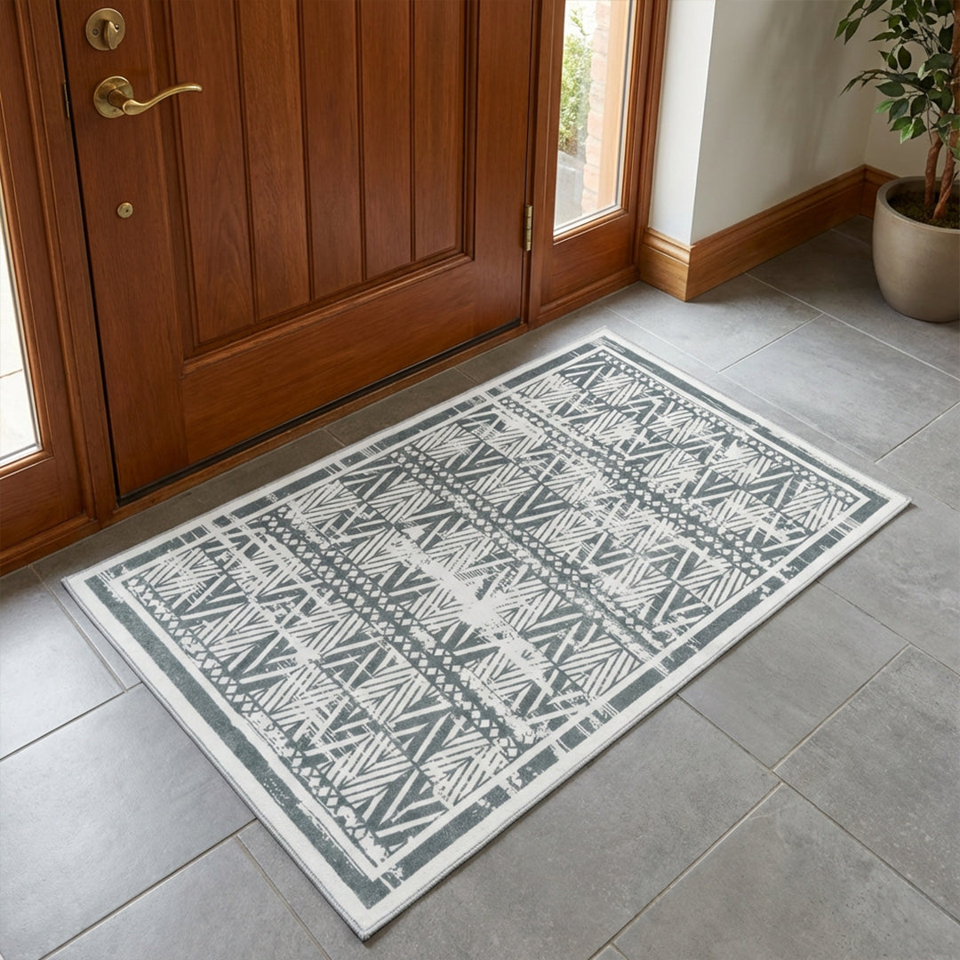 Muddy Mat® Zenith Washable Area Rugs for Living Room, Bedroom & Dining Room – Modern Soft Low Pile Non Slip Carpet – Pet Friendly Waterproof Foldable Rugs for Home