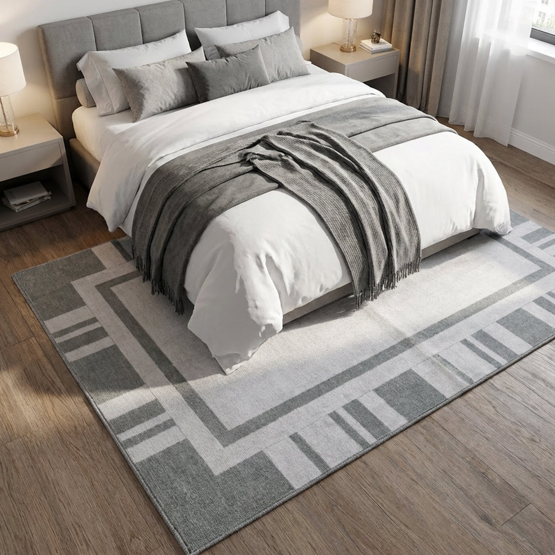 Muddy Mat® Trellis Washable Area Rugs for Living Room, Bedroom & Dining Room – Modern Soft Low Pile Non Slip Carpet – Pet Friendly Waterproof Foldable Rugs for Home