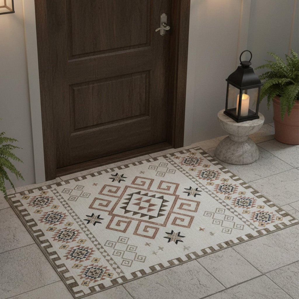 Muddy Mat® Sedona Washable Area Rugs for Living Room, Bedroom & Dining Room – Modern Soft Low Pile Non Slip Carpet – Pet Friendly Waterproof Foldable Rugs for Home