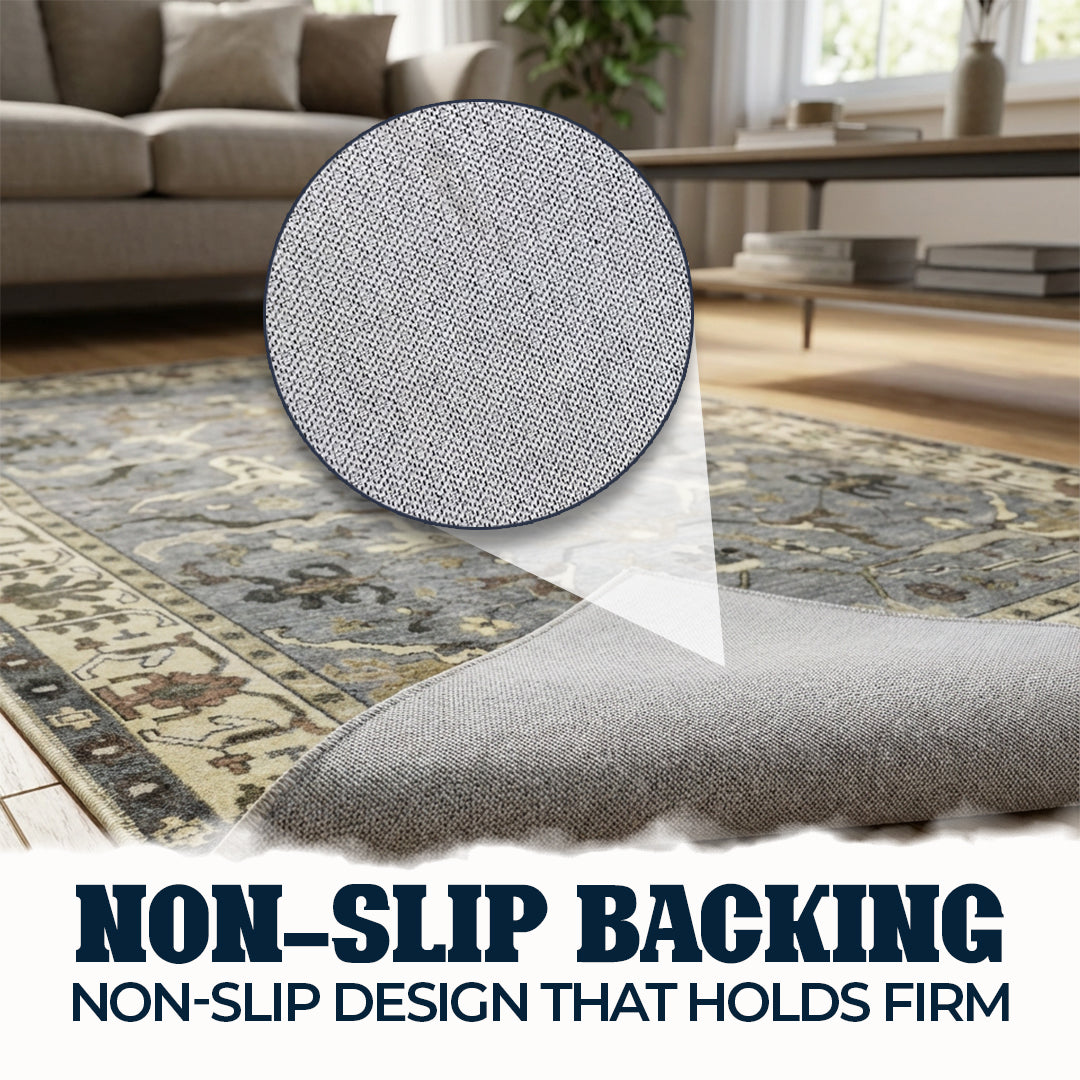 Muddy Mat® Duskfall Washable Area Rugs for Living Room, Bedroom & Dining Room – Modern Soft Low Pile Non Slip Carpet – Pet Friendly Waterproof Foldable Rugs for Home