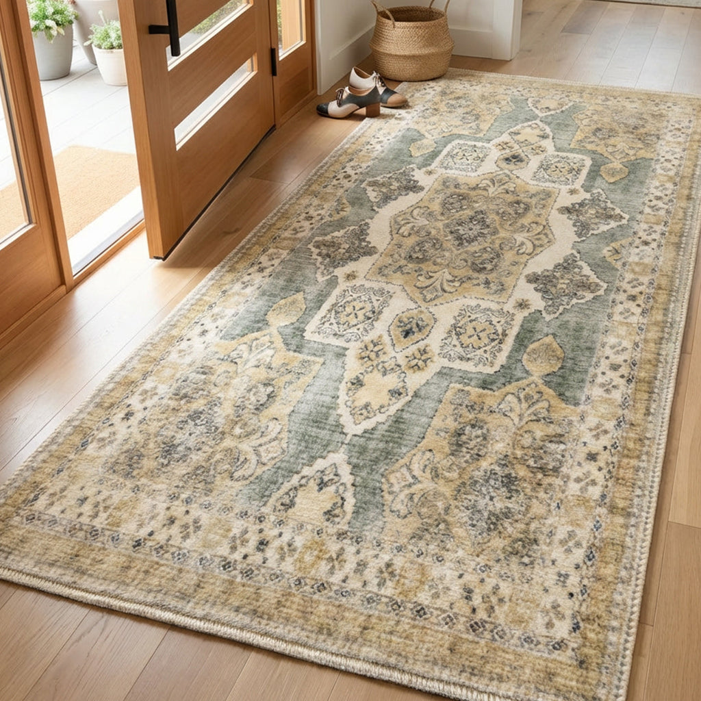 Muddy Mat® Monarch Washable Area Rugs for Living Room, Bedroom & Dining Room – Modern Soft Low Pile Non Slip Carpet – Pet Friendly Waterproof Foldable Rugs for Home