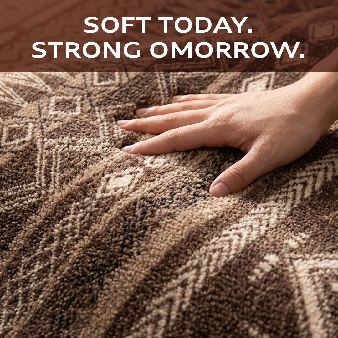 Muddy Mat® Nomad Washable Area Rugs for Living Room, Bedroom & Dining Room – Modern Soft Low Pile Non Slip Carpet – Pet Friendly Waterproof Foldable Rugs for Home