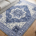 Muddy Mat® Admiral Washable Area Rugs for Living Room, Bedroom & Dining Room – Modern Soft Low Pile Non Slip Carpet – Pet Friendly Waterproof Foldable Rugs for Home