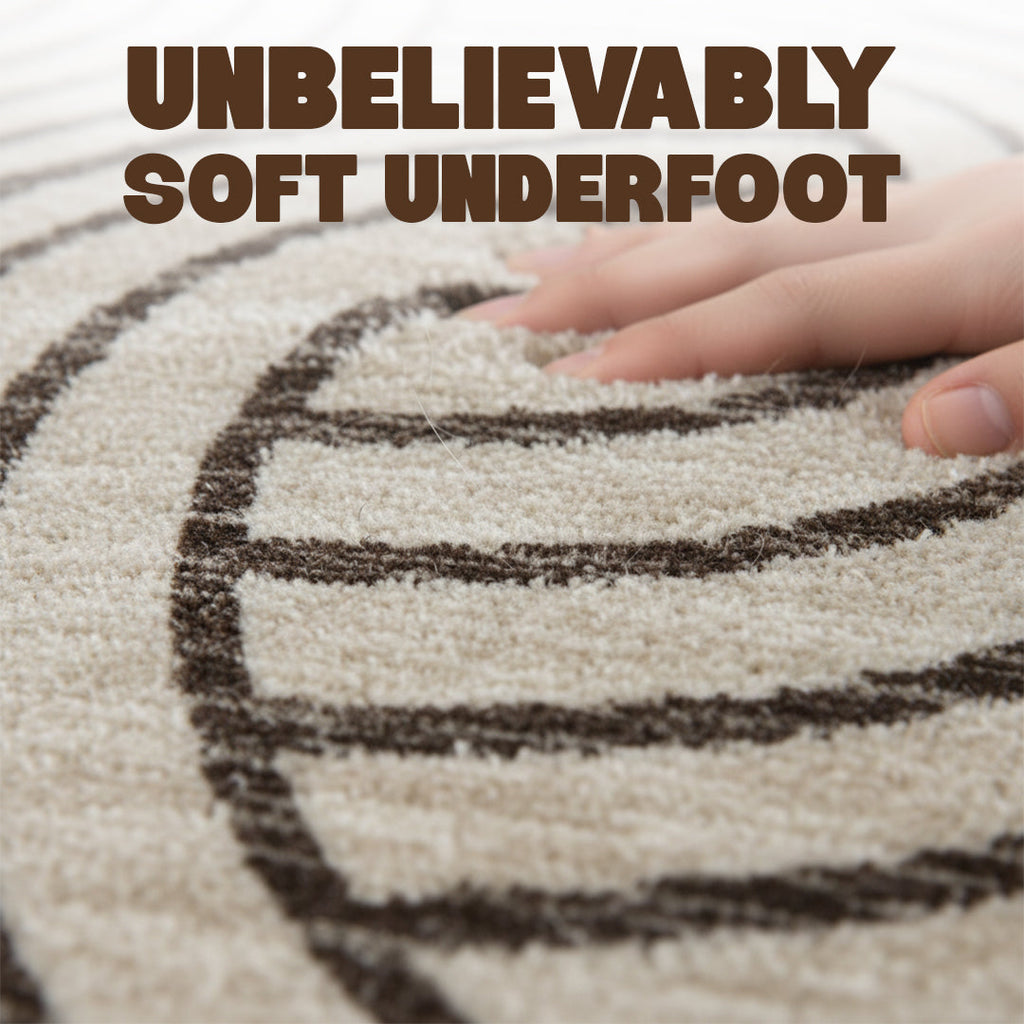 Muddy Mat® Orbit Washable Area Rugs for Living Room, Bedroom & Dining Room – Modern Soft Low Pile Non Slip Carpet – Pet Friendly Waterproof Foldable Rugs for Home