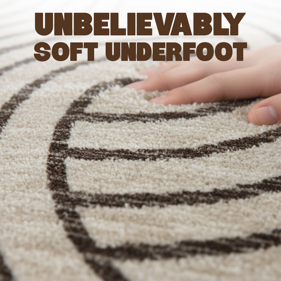 Muddy Mat® Orbit Washable Area Rugs for Living Room, Bedroom & Dining Room – Modern Soft Low Pile Non Slip Carpet – Pet Friendly Waterproof Foldable Rugs for Home