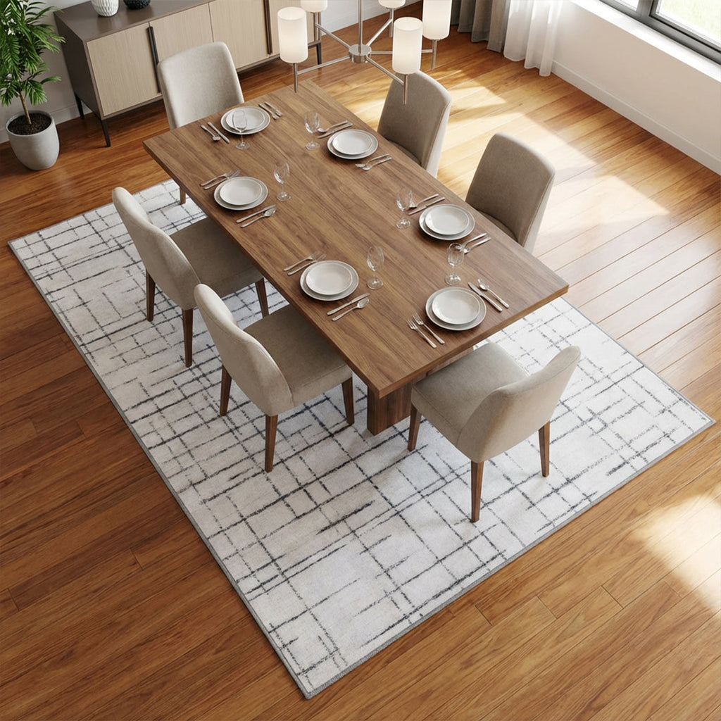 Muddy Mat® Strata Washable Area Rugs for Living Room, Bedroom & Dining Room – Modern Soft Low Pile Non Slip Carpet – Pet Friendly Waterproof Foldable Rugs for Home