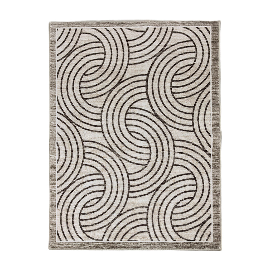 Muddy Mat® Orbit Washable Area Rugs for Living Room, Bedroom & Dining Room – Modern Soft Low Pile Non Slip Carpet – Pet Friendly Waterproof Foldable Rugs for Home