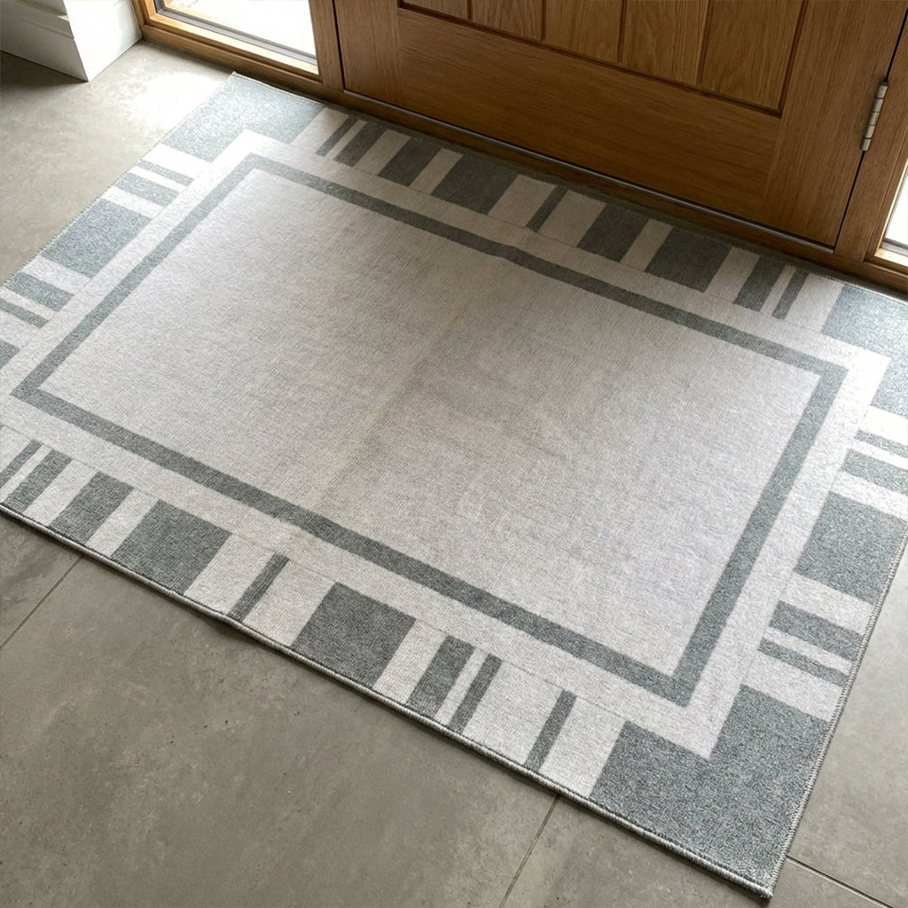 Muddy Mat® Trellis Washable Area Rugs for Living Room, Bedroom & Dining Room – Modern Soft Low Pile Non Slip Carpet – Pet Friendly Waterproof Foldable Rugs for Home