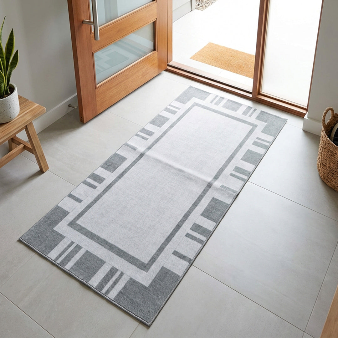 Muddy Mat® Trellis Washable Area Rugs for Living Room, Bedroom & Dining Room – Modern Soft Low Pile Non Slip Carpet – Pet Friendly Waterproof Foldable Rugs for Home