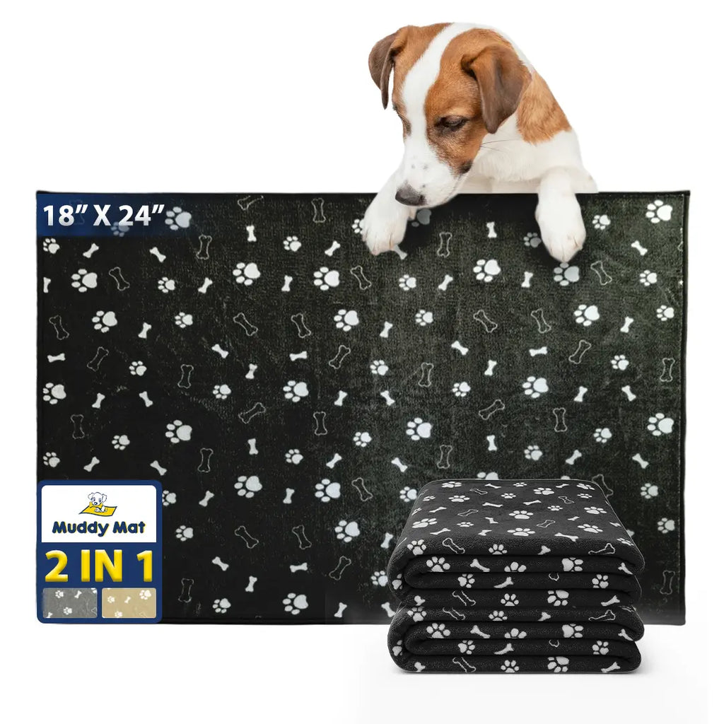 Muddy Mat® Washable Pee Pads for Dogs, Super Absorbent Reusable Puppy Pads–100% Waterproof Pee & Potty Training Pads for Pets, Non-Slip Dog Pads for Crates, Playpens and Floors