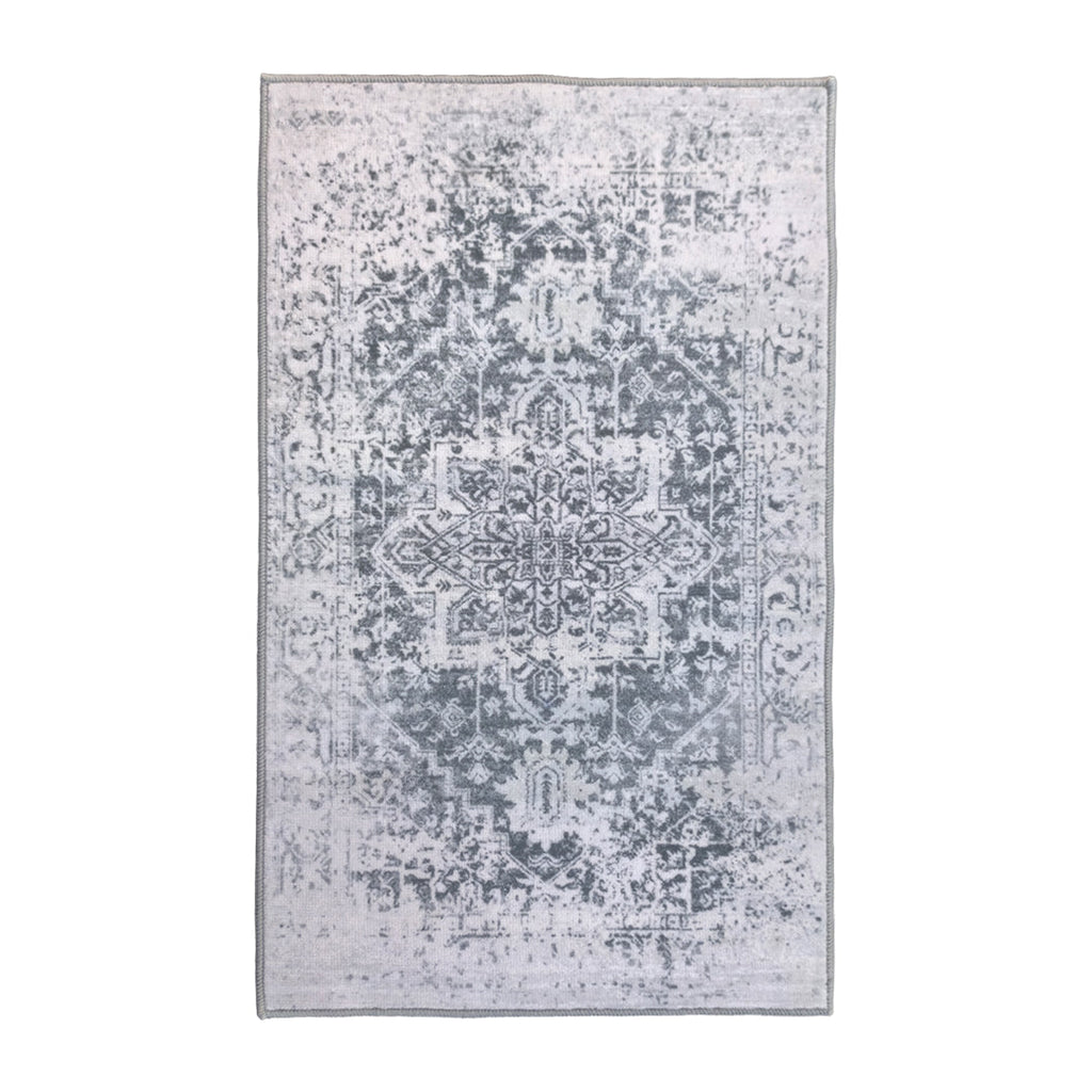 Muddy Mat® Frostbell Washable Area Rugs for Living Room, Bedroom & Dining Room – Modern Soft Low Pile Non Slip Carpet – Pet Friendly Waterproof Foldable Rugs for Home