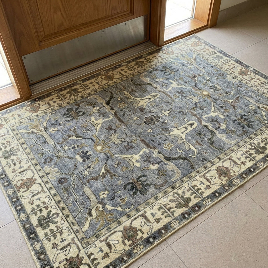 Muddy Mat® Duskfall Washable Area Rugs for Living Room, Bedroom & Dining Room – Modern Soft Low Pile Non Slip Carpet – Pet Friendly Waterproof Foldable Rugs for Home