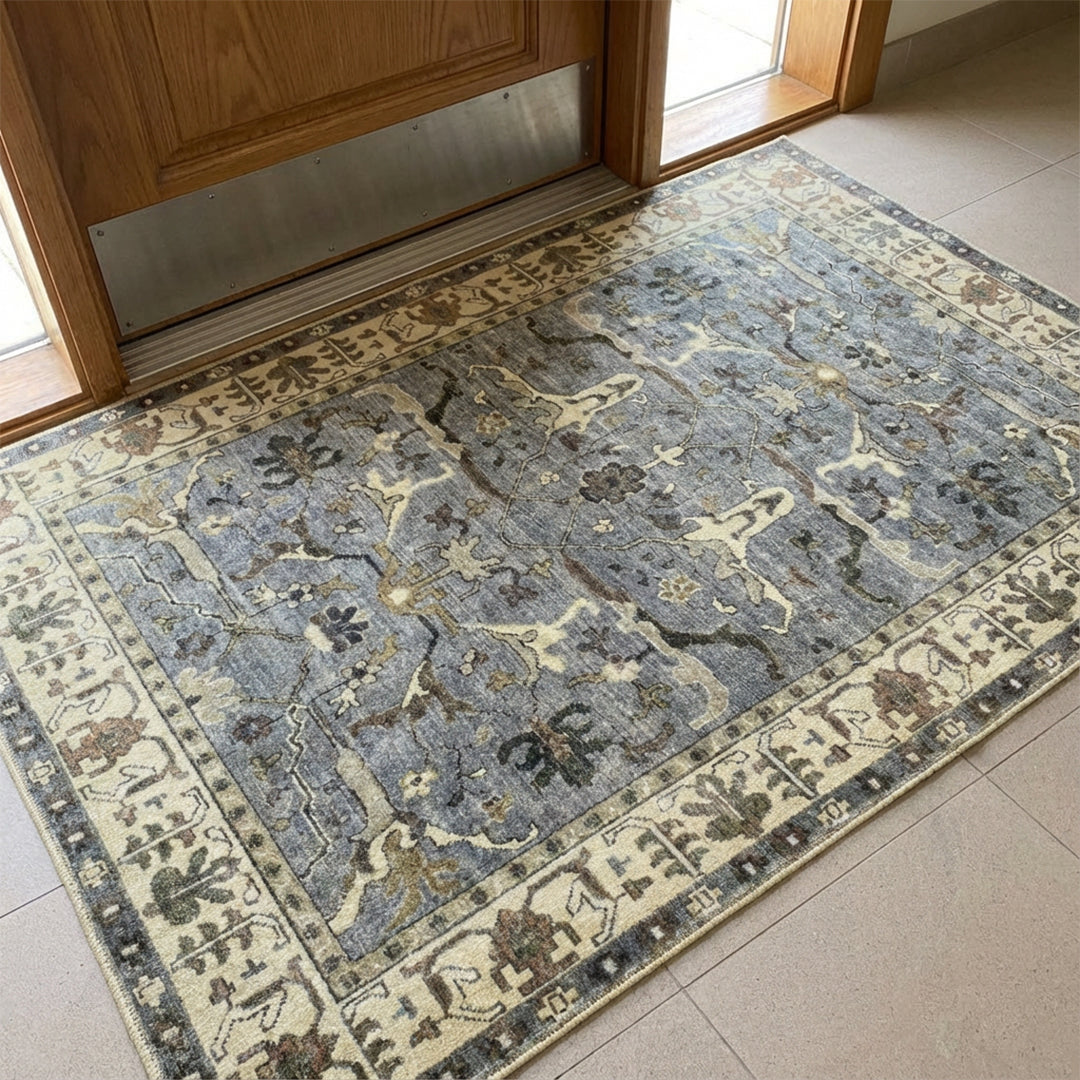 Muddy Mat® Duskfall Washable Area Rugs for Living Room, Bedroom & Dining Room – Modern Soft Low Pile Non Slip Carpet – Pet Friendly Waterproof Foldable Rugs for Home