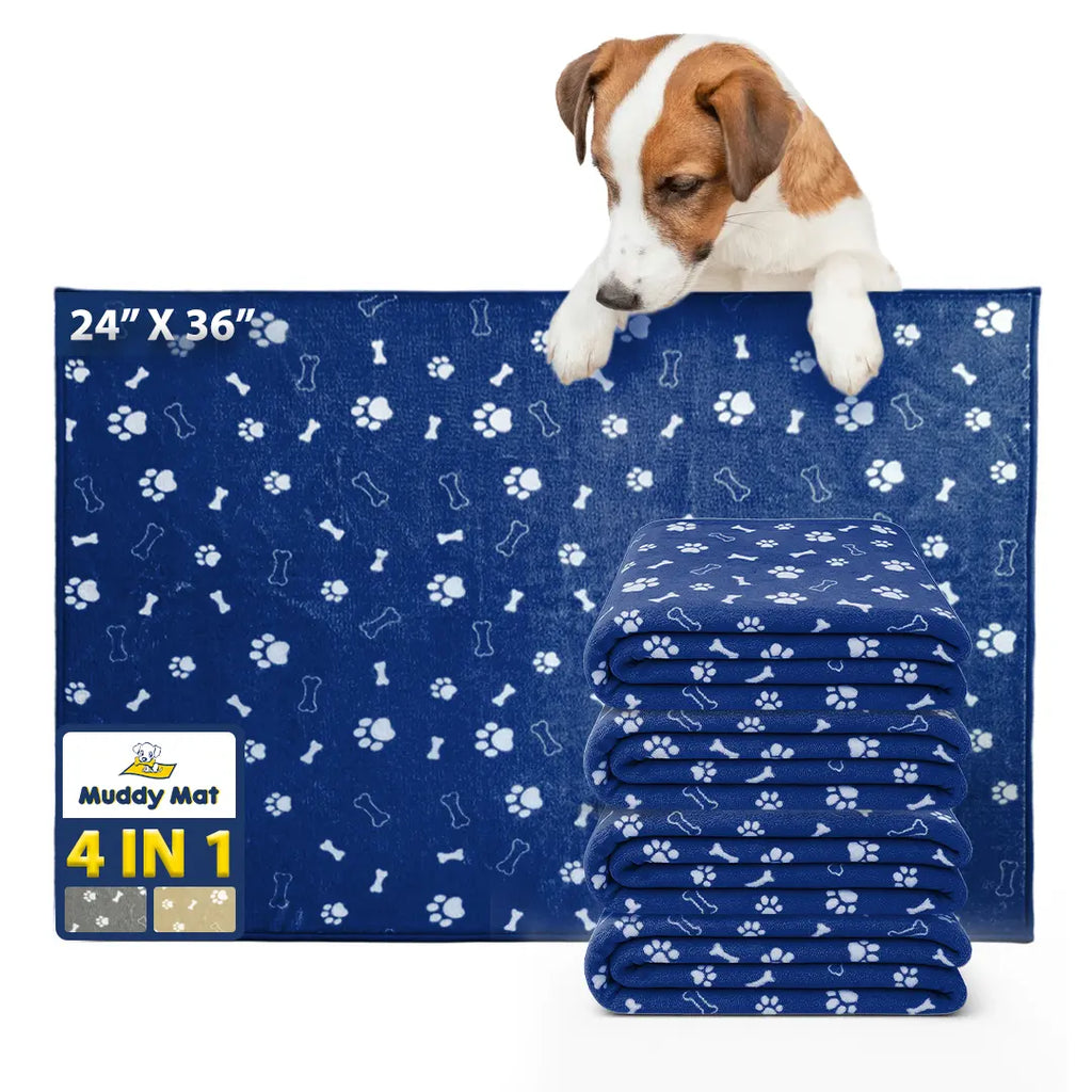 Muddy Mat® Washable Pee Pads for Dogs, Super Absorbent Reusable Puppy Pads–100% Waterproof Pee & Potty Training Pads for Pets, Non-Slip Dog Pads for Crates, Playpens and Floors