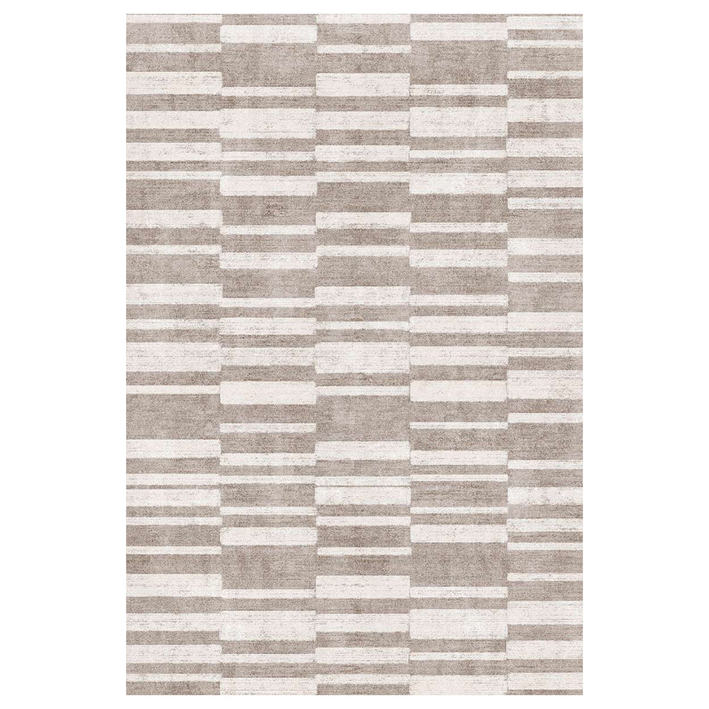 Muddy Mat® Brickline Washable Area Rugs for Living Room, Bedroom & Dining Room – Modern Soft Low Pile Non Slip Carpet – Pet Friendly Waterproof Foldable Rugs for Home
