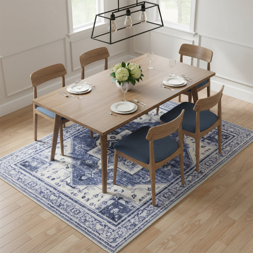 Muddy Mat® Admiral Washable Area Rugs for Living Room, Bedroom & Dining Room – Modern Soft Low Pile Non Slip Carpet – Pet Friendly Waterproof Foldable Rugs for Home
