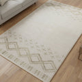 Muddy Mat® Tribal Washable Area Rugs for Living Room, Bedroom & Dining Room – Modern Soft Low Pile Non Slip Carpet – Pet Friendly Waterproof Foldable Rugs for Home