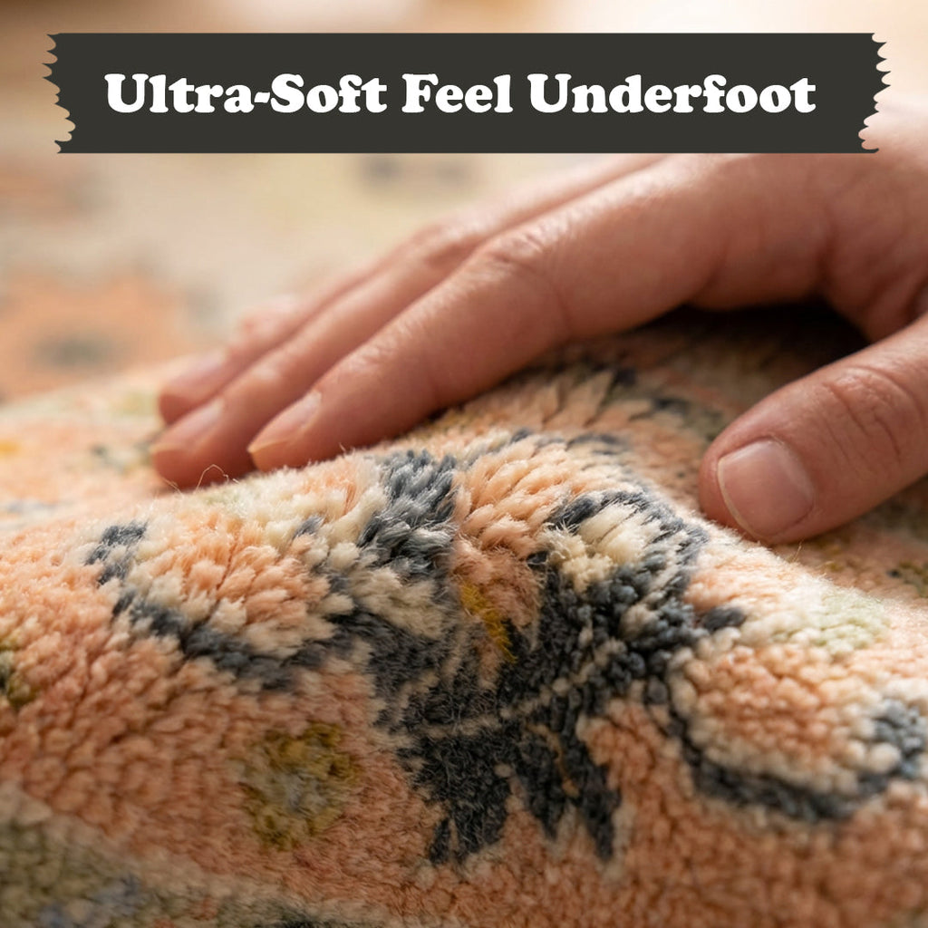 Muddy Mat® Sorrento Washable Area Rugs for Living Room, Bedroom & Dining Room – Modern Soft Low Pile Non Slip Carpet – Pet Friendly Waterproof Foldable Rugs for Home