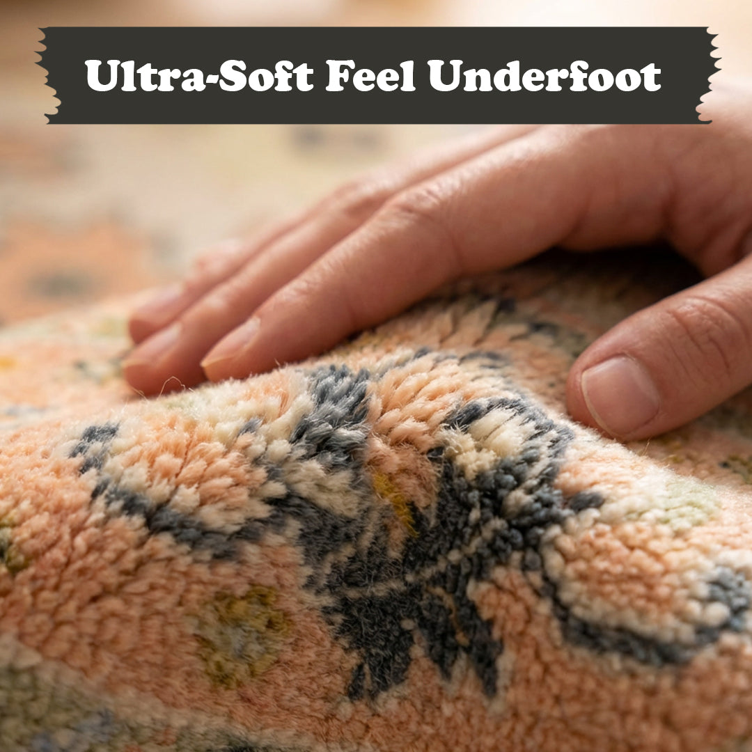 Muddy Mat® Sorrento Washable Area Rugs for Living Room, Bedroom & Dining Room – Modern Soft Low Pile Non Slip Carpet – Pet Friendly Waterproof Foldable Rugs for Home