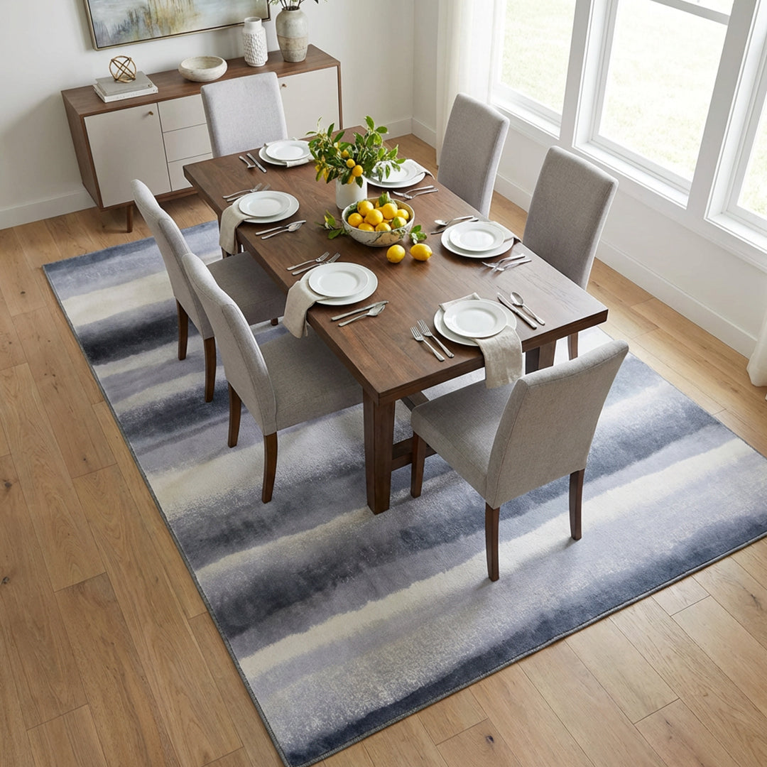 Muddy Mat® Mist Washable Area Rugs for Living Room, Bedroom & Dining Room – Modern Soft Low Pile Non Slip Carpet – Pet Friendly Waterproof Foldable Rugs for Home