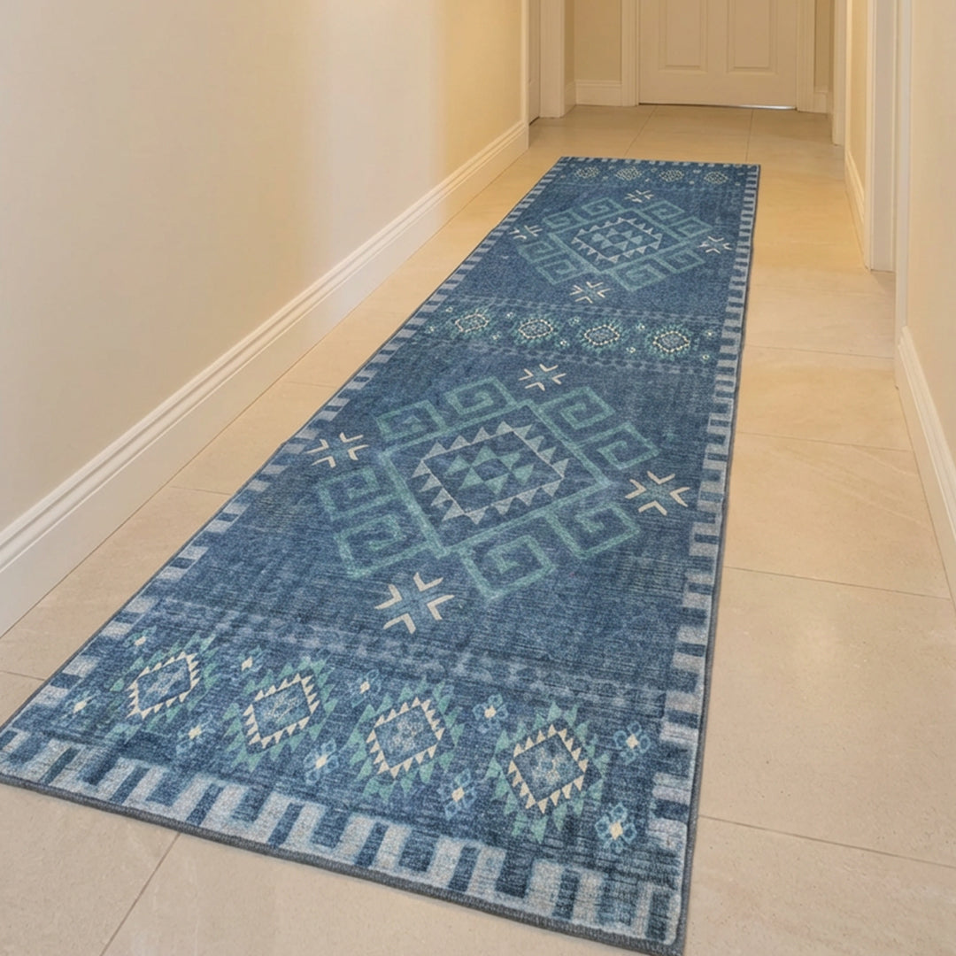 Muddy Mat® Mesa Washable Area Rugs for Living Room, Bedroom & Dining Room – Modern Soft Low Pile Non Slip Carpet – Pet Friendly Waterproof Foldable Rugs for Home