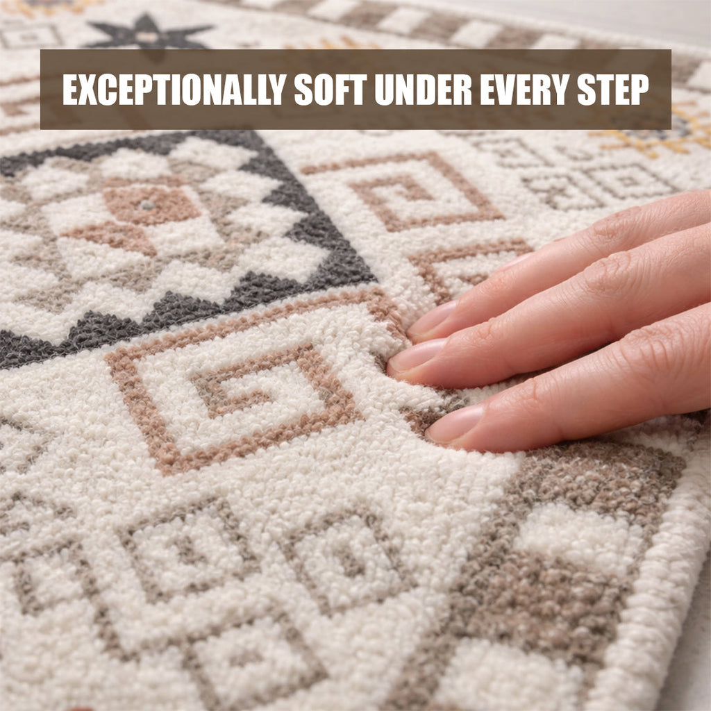 Muddy Mat® Sedona Washable Area Rugs for Living Room, Bedroom & Dining Room – Modern Soft Low Pile Non Slip Carpet – Pet Friendly Waterproof Foldable Rugs for Home