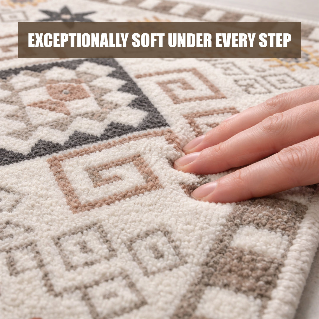 Muddy Mat® Sedona Washable Area Rugs for Living Room, Bedroom & Dining Room – Modern Soft Low Pile Non Slip Carpet – Pet Friendly Waterproof Foldable Rugs for Home