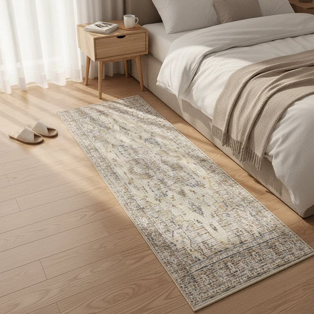 Muddy Mat® Tuscany Washable Area Rugs for Living Room, Bedroom & Dining Room – Modern Soft Low Pile Non Slip Carpet – Pet Friendly Waterproof Foldable Rugs for Home