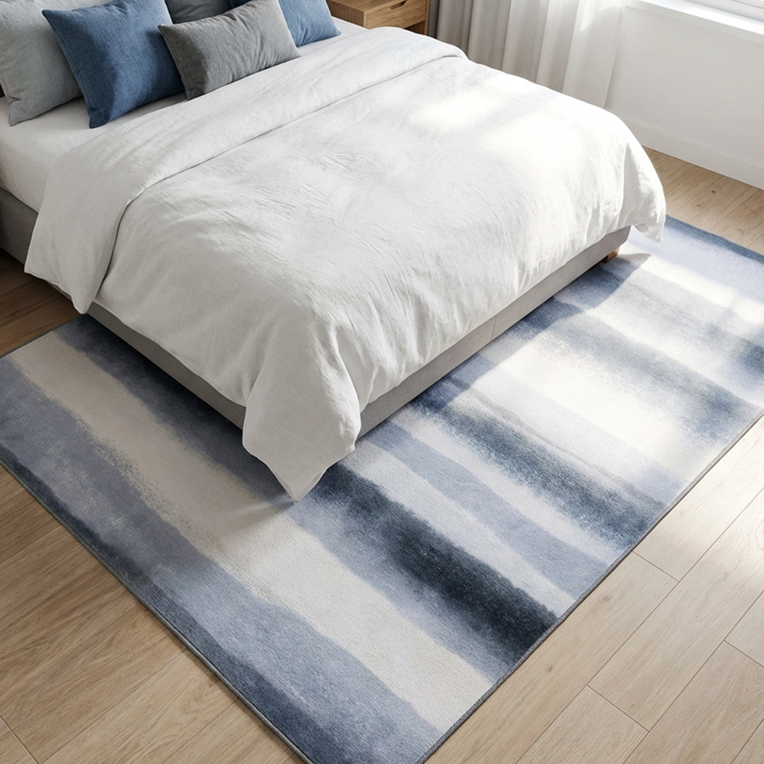 Muddy Mat® Mist Washable Area Rugs for Living Room, Bedroom & Dining Room – Modern Soft Low Pile Non Slip Carpet – Pet Friendly Waterproof Foldable Rugs for Home