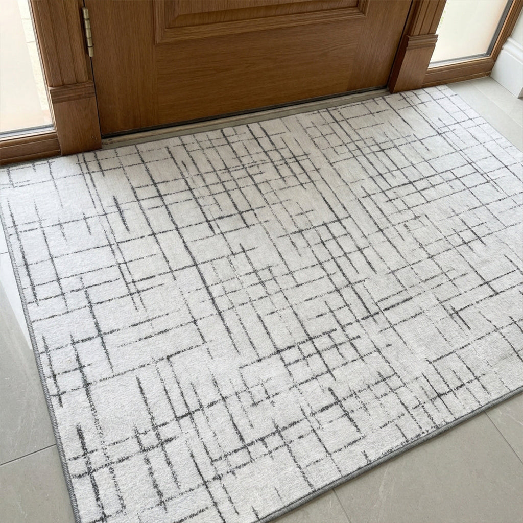 Muddy Mat® Strata Washable Area Rugs for Living Room, Bedroom & Dining Room – Modern Soft Low Pile Non Slip Carpet – Pet Friendly Waterproof Foldable Rugs for Home