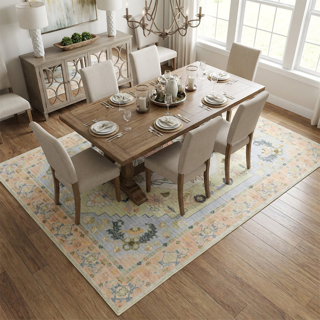 Muddy Mat® Sorrento Washable Area Rugs for Living Room, Bedroom & Dining Room – Modern Soft Low Pile Non Slip Carpet – Pet Friendly Waterproof Foldable Rugs for Home