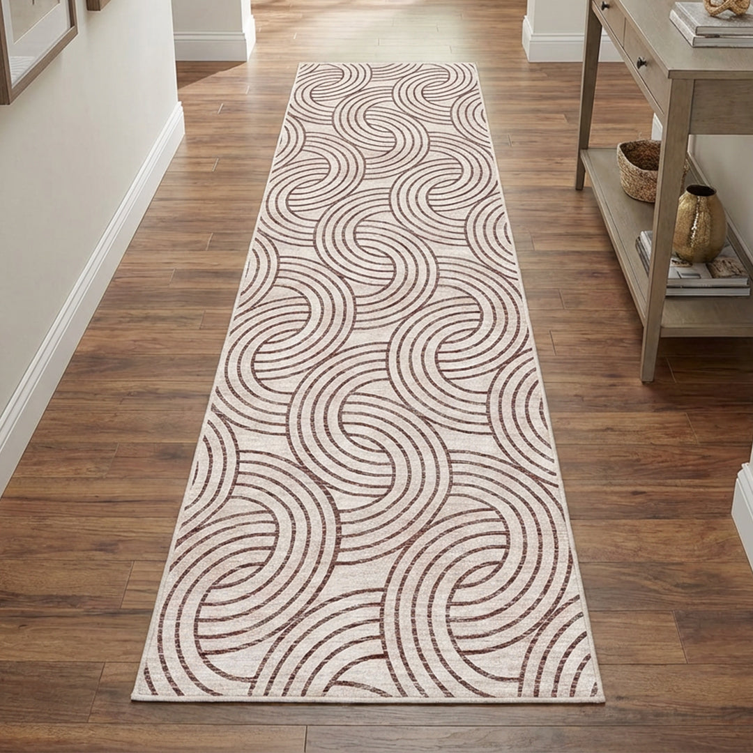 Muddy Mat® Orbit Washable Area Rugs for Living Room, Bedroom & Dining Room – Modern Soft Low Pile Non Slip Carpet – Pet Friendly Waterproof Foldable Rugs for Home