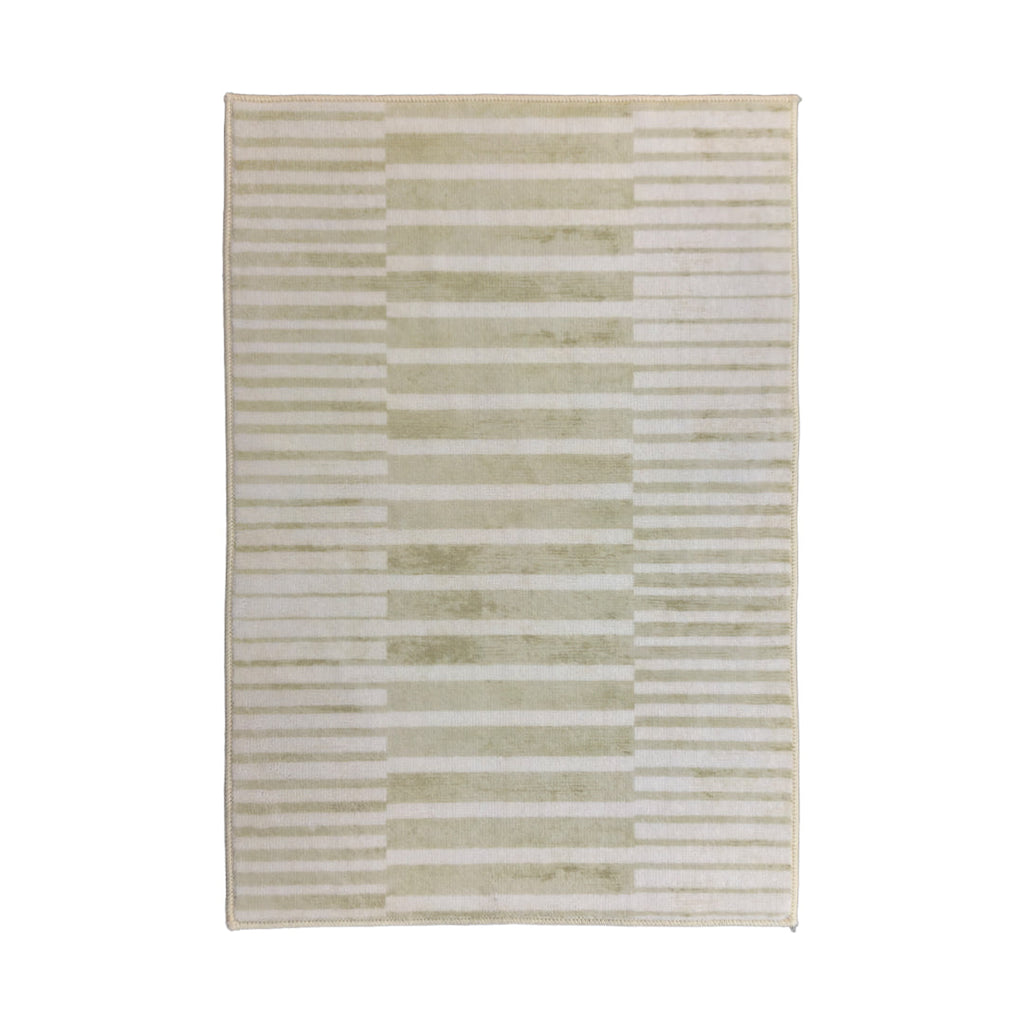 Muddy Mat® Creamline Washable Area Rugs for Living Room, Bedroom & Dining Room – Modern Soft Low Pile Non Slip Carpet – Pet Friendly Waterproof Foldable Rugs for Home