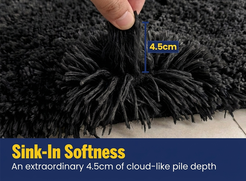 Muddy Mat® Fluffy Bathroom Rugs 2 Piece Set, Soft Absorbent Microfiber Bath Mats, Non Slip, Quick Dry, Machine Washable for Floor, Tub, Shower & Toilet, 20"x30" + 20"x20" U-Shaped