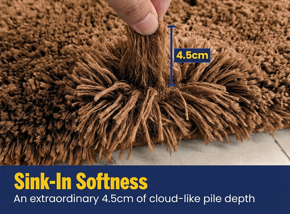 Muddy Mat® Fluffy Bathroom Rugs 2 Piece Set, Soft Absorbent Microfiber Bath Mats, Non Slip, Quick Dry, Machine Washable for Floor, Tub, Shower & Toilet, 20"x30" + 20"x20" U-Shaped