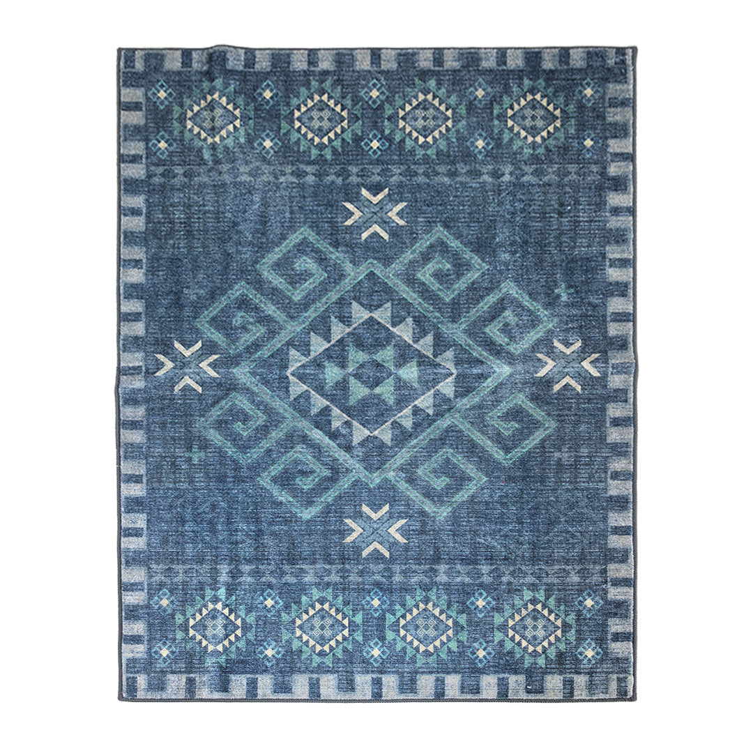 Muddy Mat® Mesa Washable Area Rugs for Living Room, Bedroom & Dining Room – Modern Soft Low Pile Non Slip Carpet – Pet Friendly Waterproof Foldable Rugs for Home